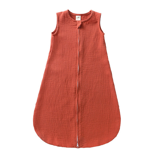 Saco de Dormir de Algodón y Lino para Bebé - Diseño Chaleco Liso - Image 10
