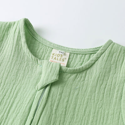 Saco de Dormir de Algodón y Lino para Bebé - Diseño Chaleco Liso - Image 12
