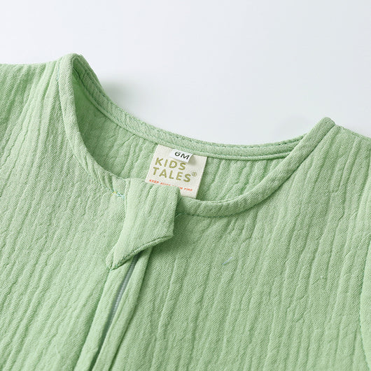Saco de Dormir de Algodón y Lino para Bebé - Diseño Chaleco Liso - Image 12