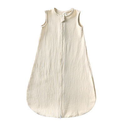 Saco de Dormir de Algodón y Lino para Bebé - Diseño Chaleco Liso - Image 13