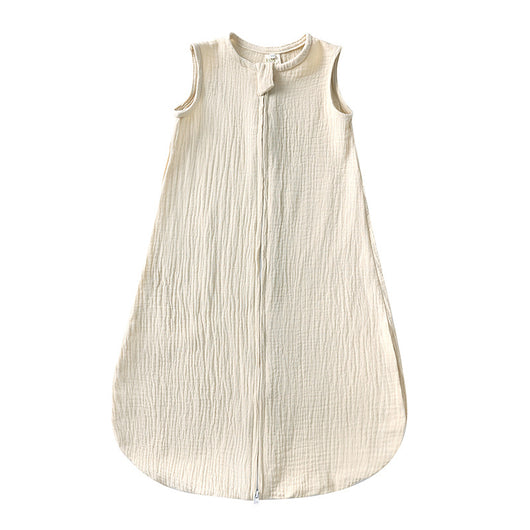 Saco de Dormir de Algodón y Lino para Bebé - Diseño Chaleco Liso - Image 13