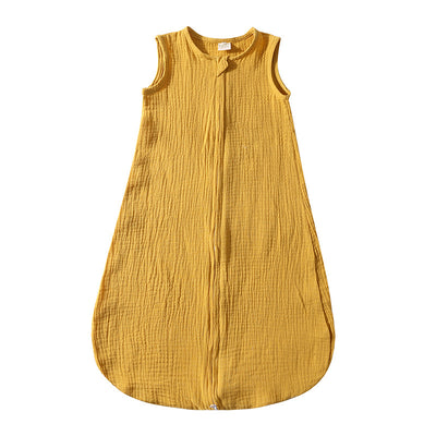 Saco de Dormir de Algodón y Lino para Bebé - Diseño Chaleco Liso - Image 22