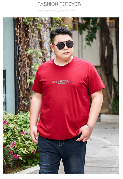 Camiseta de Algodón para Hombre Talla Grande - Cuello Redondo Manga Corta - Image 22