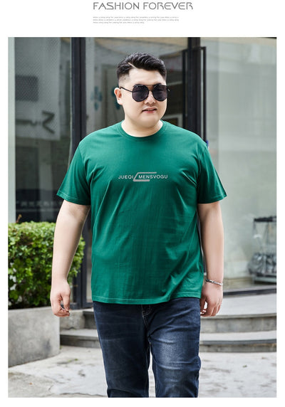 Camiseta de Algodón para Hombre Talla Grande - Cuello Redondo Manga Corta - Image 27