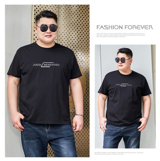 Camiseta de Algodón para Hombre Talla Grande - Cuello Redondo Manga Corta - Image 30