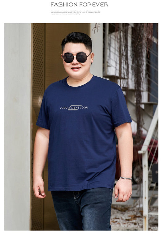 Camiseta de Algodón para Hombre Talla Grande - Cuello Redondo Manga Corta - Image 31