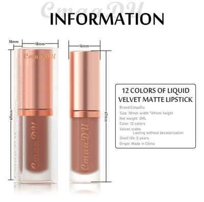 Labial Velvet Mate 12 Colores - Larga Duración Sin Transferencia - Image 33