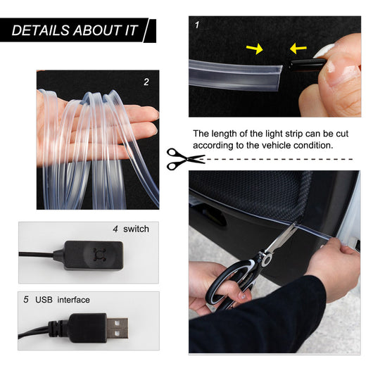 Luz Ambiental EL Universal para Auto con Efecto Luminoso - Image 7