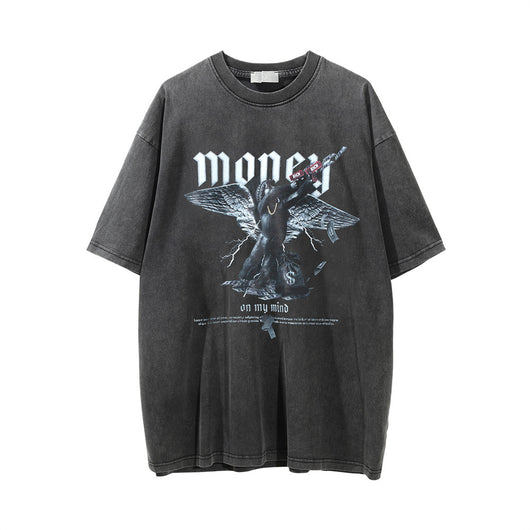 Camiseta Estampada Lavada y Desgastada para Hombre - Image 22