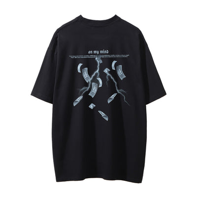 Camiseta Estampada Lavada y Desgastada para Hombre - Image 24