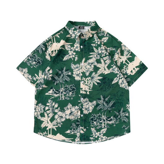Camisa Floral Vintage con Estampado Óleo para Hombre - Image 18