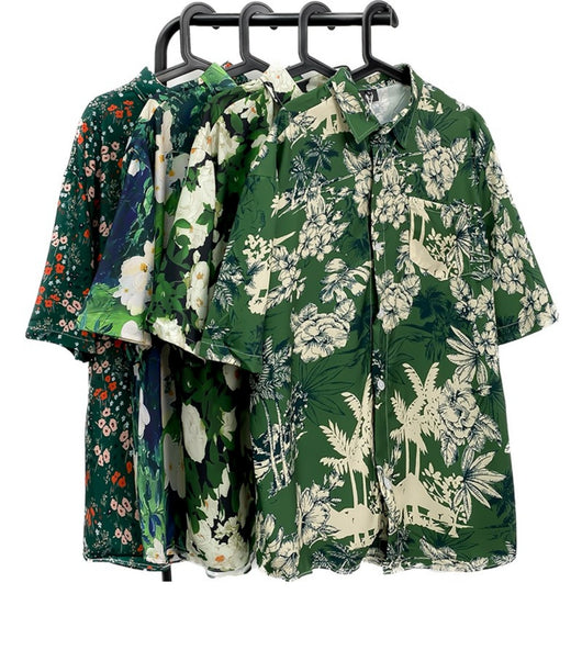 Camisa Floral Vintage con Estampado Óleo para Hombre - Image 21