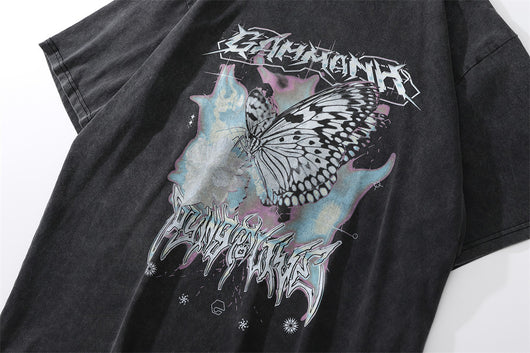 Playera Hombre Estampado Mariposas Efecto Desgastado - Image 17