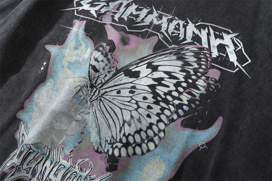Playera Hombre Estampado Mariposas Efecto Desgastado - Image 20