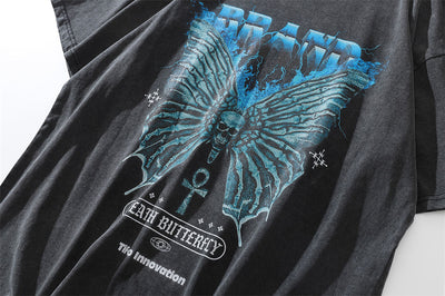 Playera Negra Estampado Calavera Diablo para Hombre - Image 10