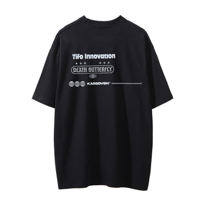 Playera Negra Estampado Calavera Diablo para Hombre - Image 11