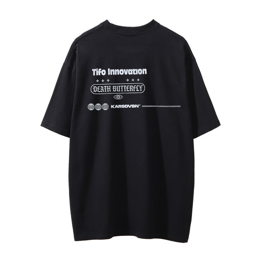 Playera Negra Estampado Calavera Diablo para Hombre - Image 11