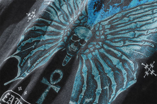 Playera Negra Estampado Calavera Diablo para Hombre - Image 15