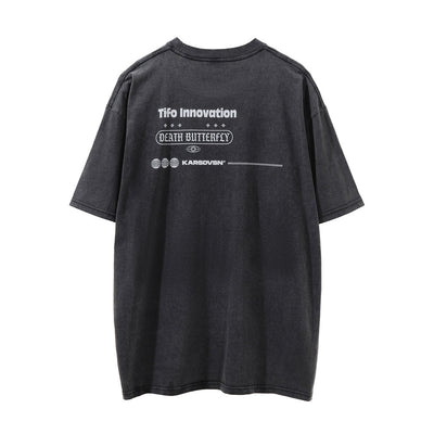 Playera Negra Estampado Calavera Diablo para Hombre - Image 17