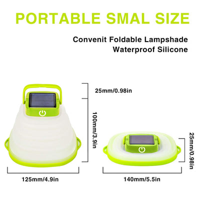 Linterna Solar Camping Plegable IP68 - Luz LED Recargable USB para Tienda de Campaña - Image 16