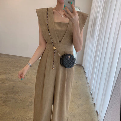 Jumpsuit Retro de Cuello Cuadrado y Cintura Alta para Mujer - Image 26