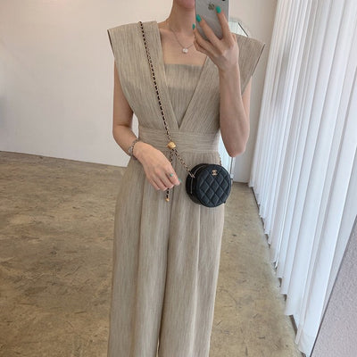 Jumpsuit Retro de Cuello Cuadrado y Cintura Alta para Mujer - Image 33