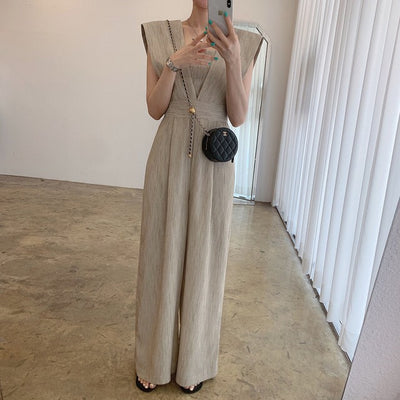 Jumpsuit Retro de Cuello Cuadrado y Cintura Alta para Mujer - Image 35