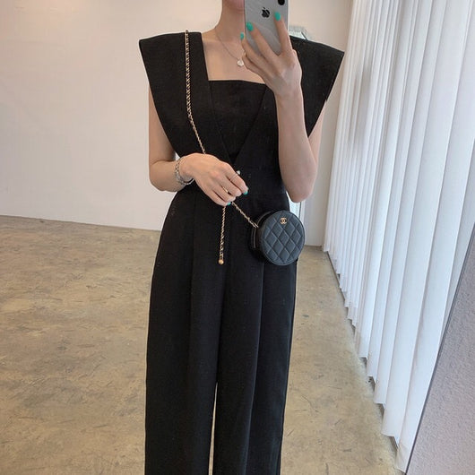 Jumpsuit Retro de Cuello Cuadrado y Cintura Alta para Mujer - Image 36