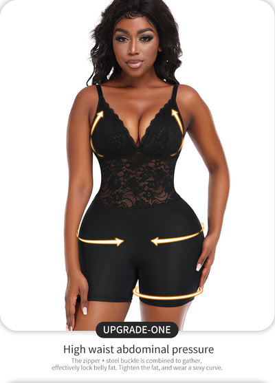 Enterizo Moldeador de Caderas con Encaje Talla Grande - Image 25