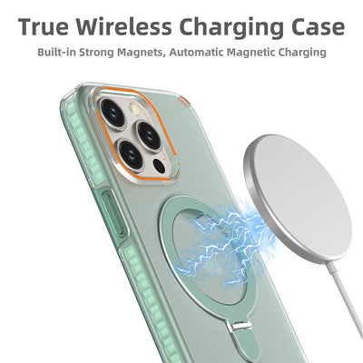 Funda Magnética Transparente con Soporte y Carga Inalámbrica Compatible con MagSafe - Image 17