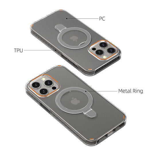 Funda Magnética Transparente con Soporte y Carga Inalámbrica Compatible con MagSafe - Image 19