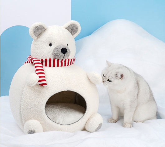 Casa Cama Térmica para Mascotas - Diseño Oso Polar 4 Estaciones - Image 17
