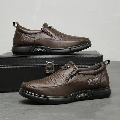 Zapatos de Cuero para Hombre con Suela Blanda - Comodidad para Adultos Mayores - Image 6