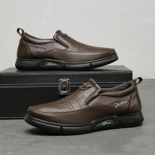 Zapatos de Cuero para Hombre con Suela Blanda - Comodidad para Adultos Mayores - Image 6