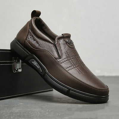 Zapatos de Cuero para Hombre con Suela Blanda - Comodidad para Adultos Mayores - Image 10
