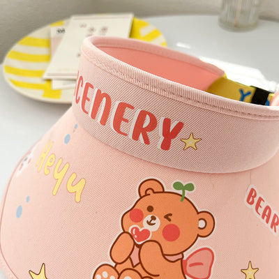 Sombrero de Sol para Niños con Volantes y Protección UV de Dibujos Animados - Image 35