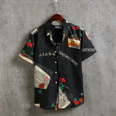Camisa Estampada de Manga Corta para Hombre - Image 27