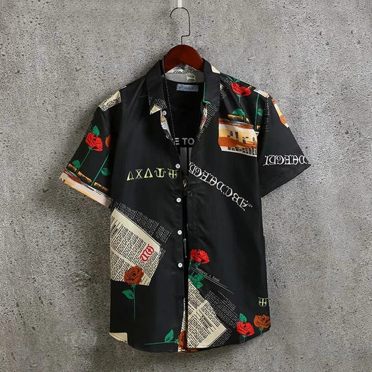 Camisa Estampada de Manga Corta para Hombre - Image 27