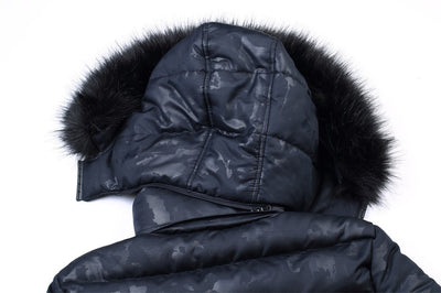 Chaqueta de Invierno Acolchada para Hombre con Cuello de Pelo Estilo Británico - Image 23