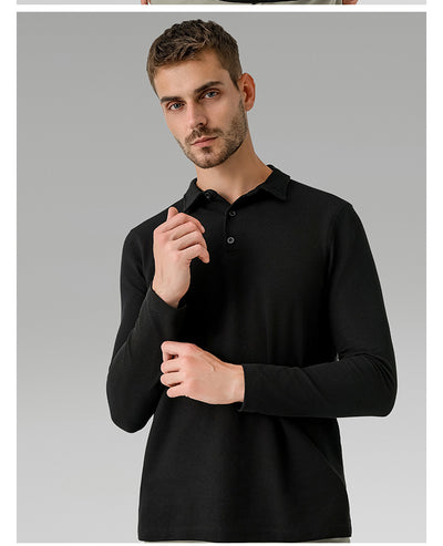 Polo Deportivo Manga Larga Transpirable Secado Rápido para Hombre - Image 10