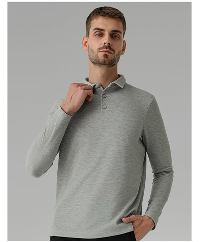 Polo Deportivo Manga Larga Transpirable Secado Rápido para Hombre - Image 11