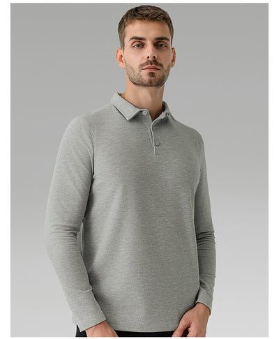 Polo Deportivo Manga Larga Transpirable Secado Rápido para Hombre - Image 13