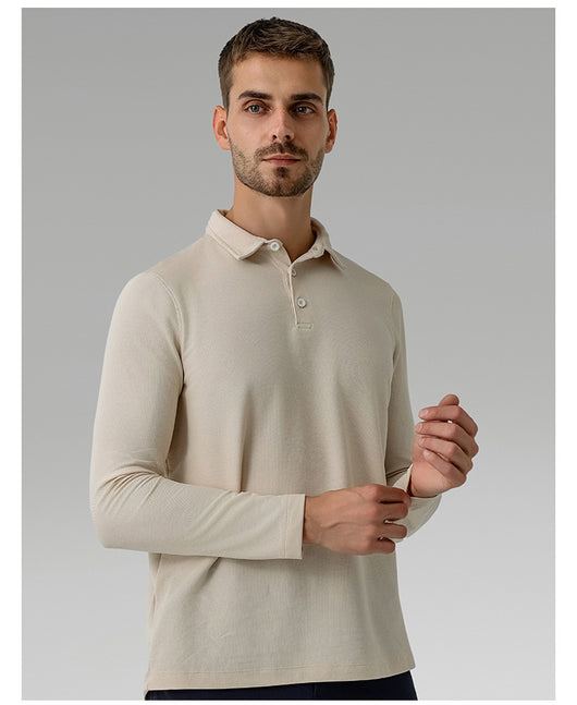 Polo Deportivo Manga Larga Transpirable Secado Rápido para Hombre - Image 14