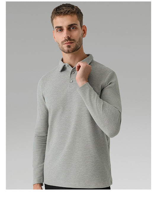 Polo Deportivo Manga Larga Transpirable Secado Rápido para Hombre - Image 16