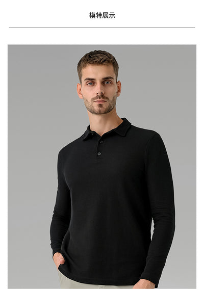 Polo Deportivo Manga Larga Transpirable Secado Rápido para Hombre - Image 21