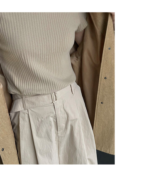 Blusa Básica de Verano para Mujer con Cuello Redondo y Textura - Image 32