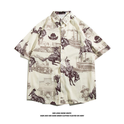 Camisa Hawaiana de Seda Helada para Hombre - Image 36