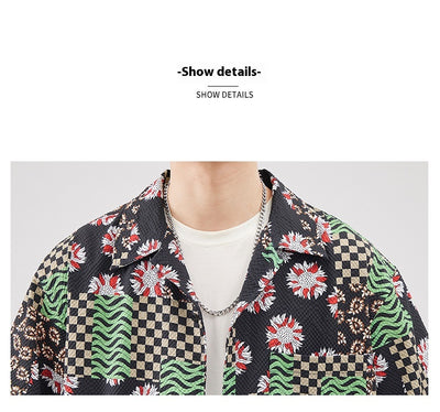 Camisa Hawaiana Retro Seersucker de Manga Corta para Hombre - Image 12