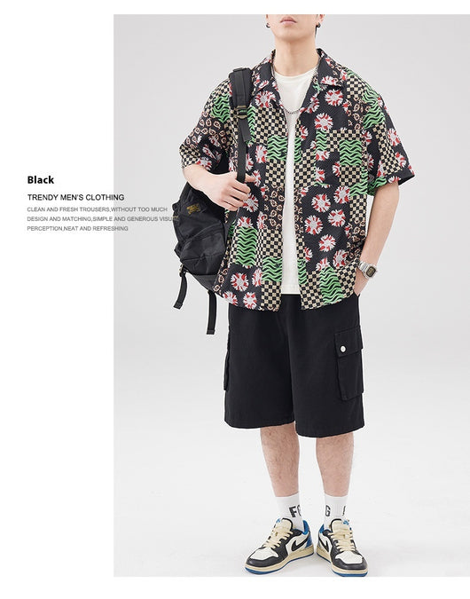 Camisa Hawaiana Retro Seersucker de Manga Corta para Hombre - Image 16