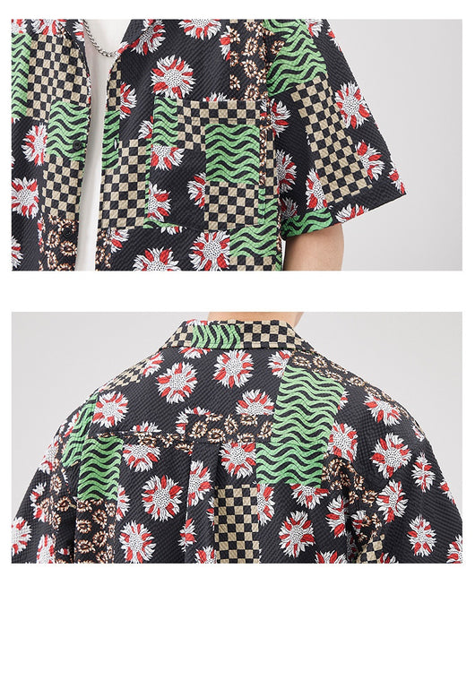 Camisa Hawaiana Retro Seersucker de Manga Corta para Hombre - Image 20